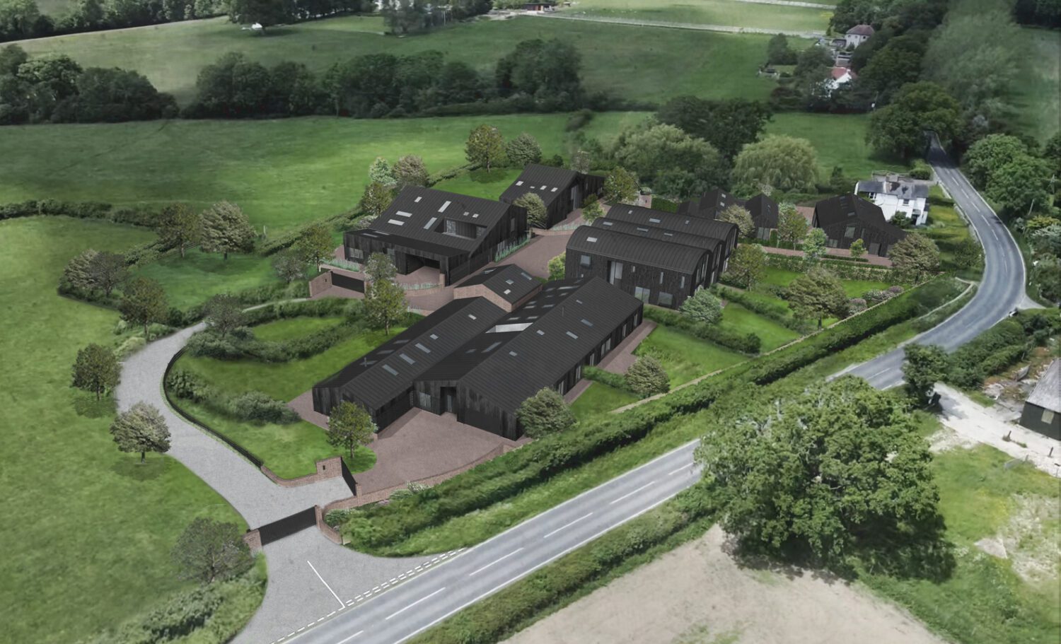 Former Kent dairy farm to be transformed into 9 new super energy efficient, net zero carbon, architectural homes